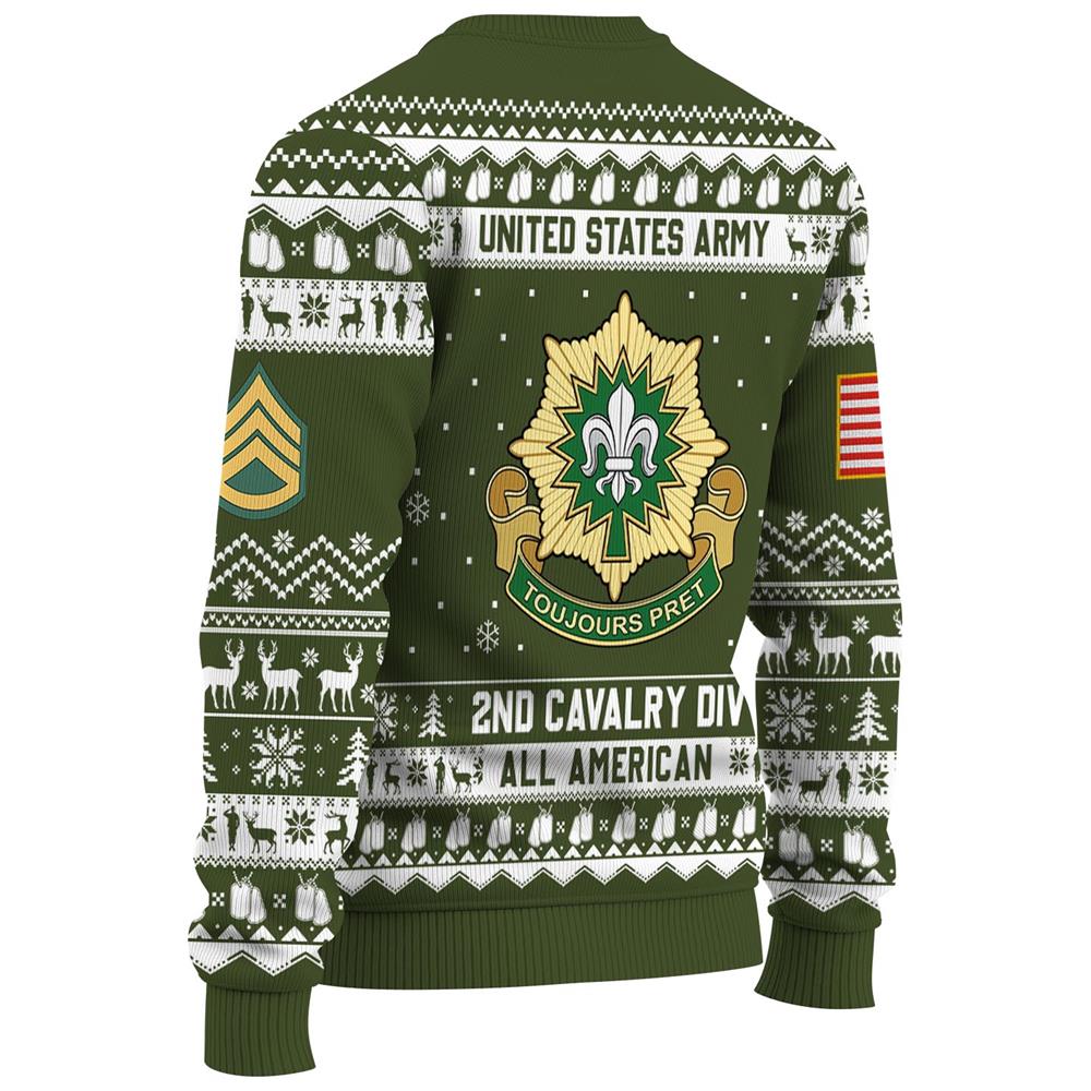 Personalized Military Christmas Ugly Sweater Gift For Soldier Veterans K1702 Trhn