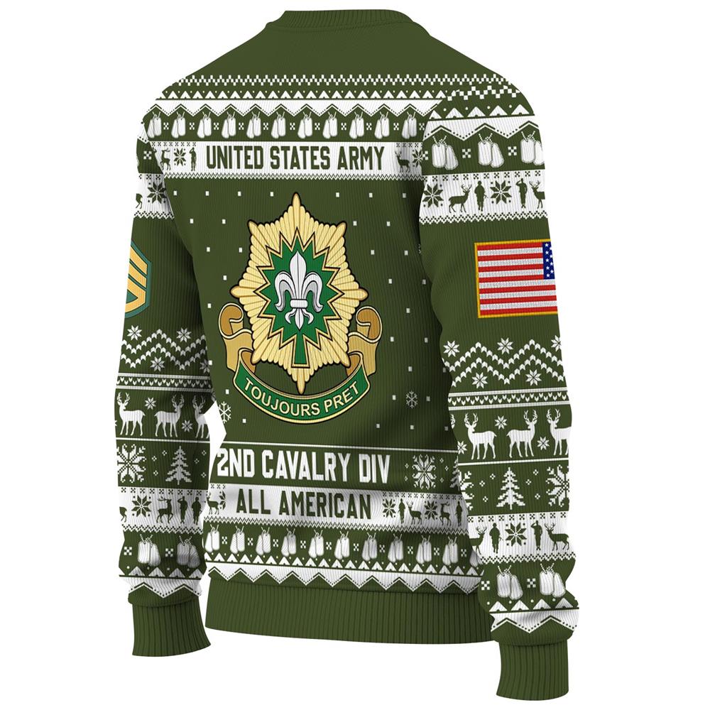 Personalized Military Christmas Ugly Sweater Gift For Soldier Veterans K1702 Trhn