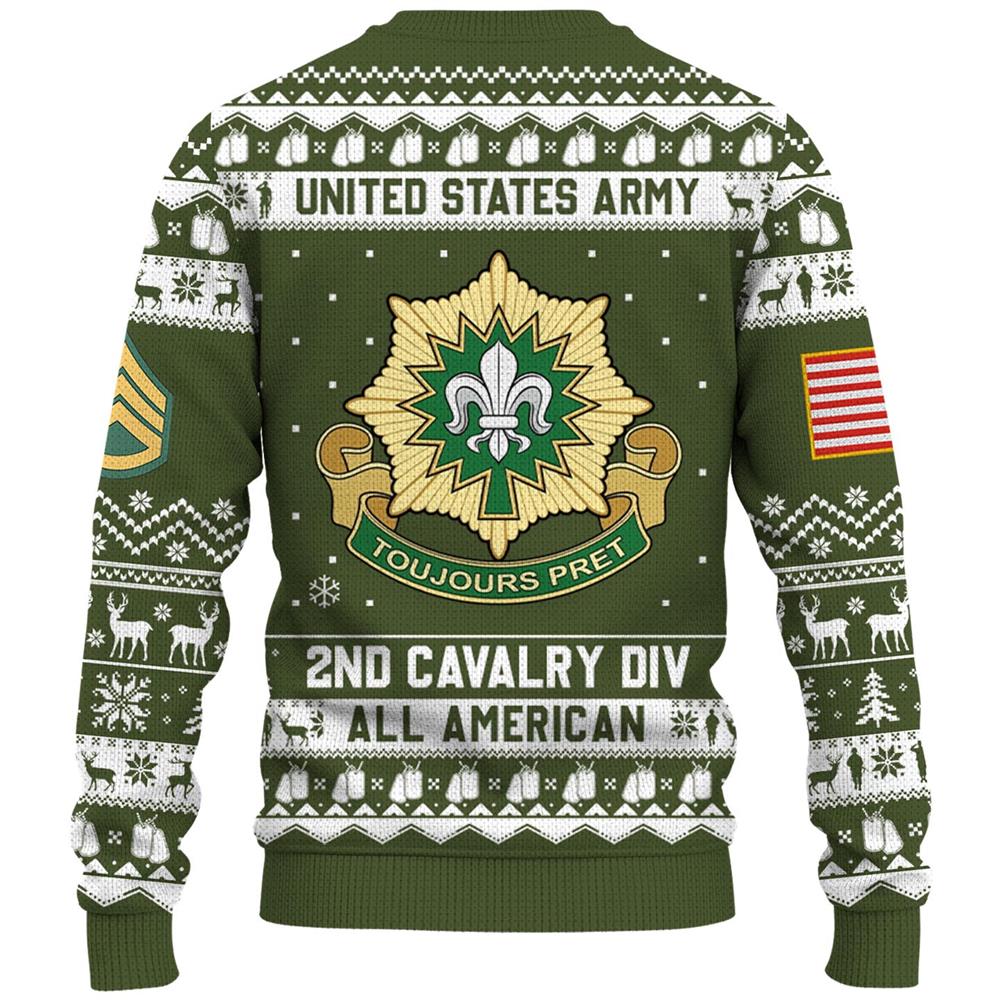 Personalized Military Christmas Ugly Sweater Gift For Soldier Veterans K1702 Trhn