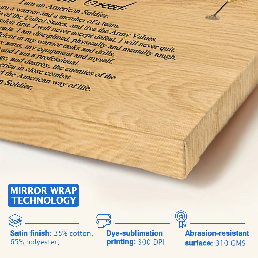 US Military Creed Custom Poster Canvas Gift For Military Veteran Dad Grandpa Home Decor Gift K1702 Trhn