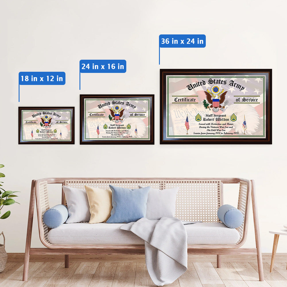 Personalized Military Certificate Of Service Custom For Veteran Soldier Veteran Gift K1702 Trhn