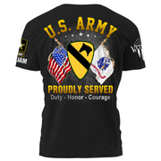 US Military Custom Logo Division Branch Proudly Served Shirt K1702