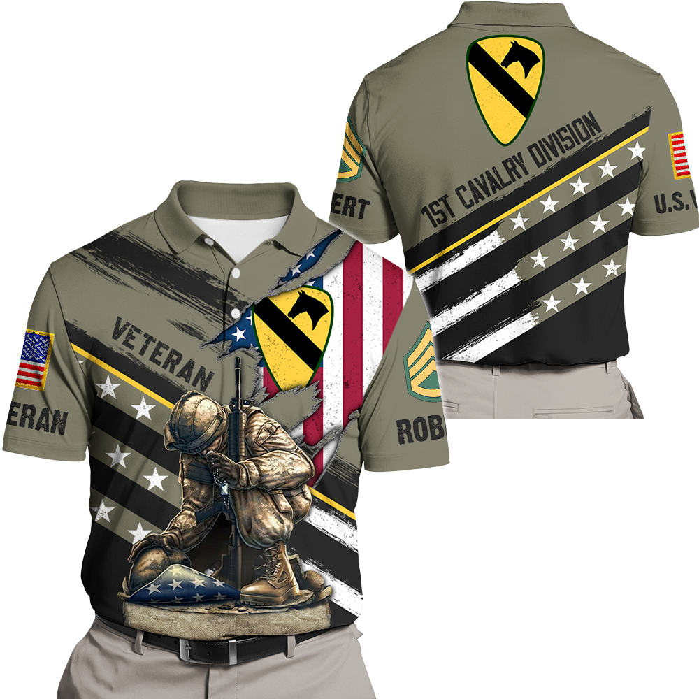 Custom Branch Division Rank Proudly Served Duty Honor Country Personalized All Over Print Shirt For Veterans K1702