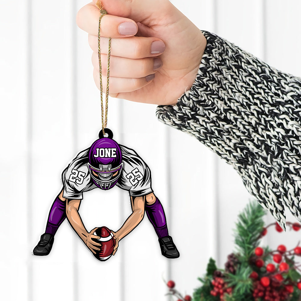 American Football Personalized Ornament Gift For Football Player Football Lovers K1702