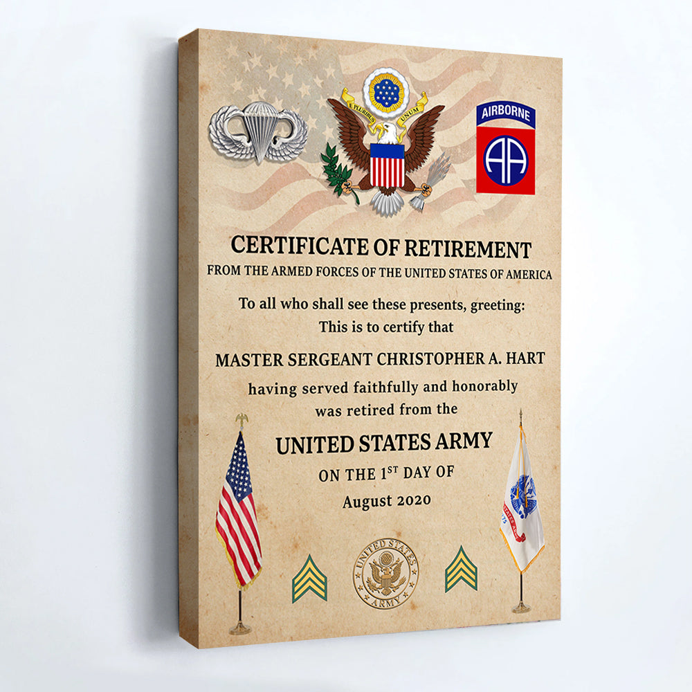 Personalized Canvas And Poster Poster And Canvas For Those Who Served Gift For Veteran K1702 Trhn