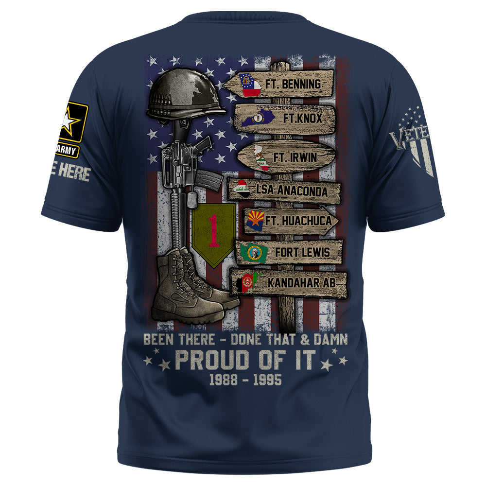 Custom Veteran World Tour Shirt - Personalized Branch, Rank, and Military Base Gift For Veteran K1702 Trhn
