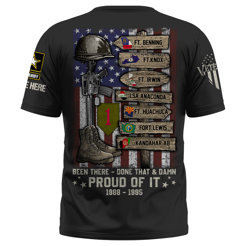 Custom Veteran World Tour Shirt - Personalized Branch, Rank, and Military Base Gift For Veteran K1702 Trhn