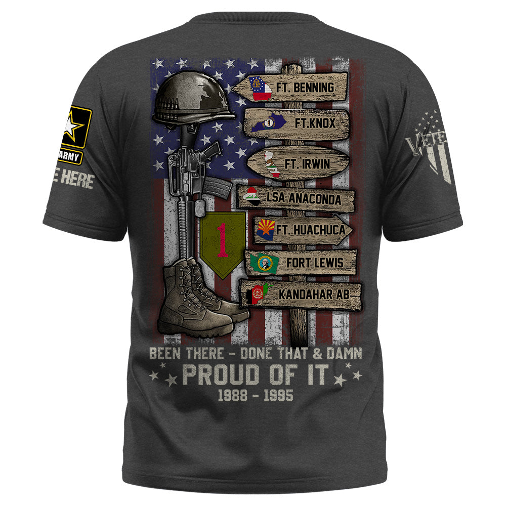 Custom Veteran World Tour Shirt - Personalized Branch, Rank, and Military Base Gift For Veteran K1702 Trhn