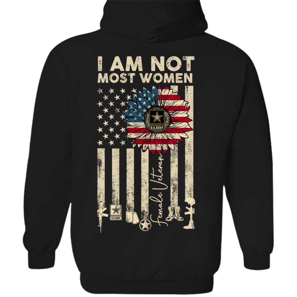 I Am Not Most Women Flag Sunflower America Personalized Shirt For Female Veteran K1702
