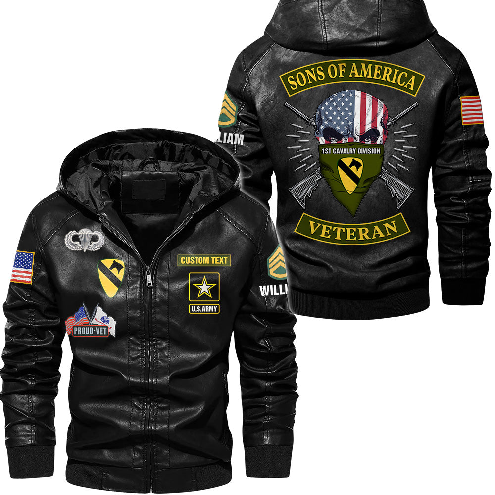 Sons Of America Veteran Personalized Leather Jacket Gift For Veterans  Available All Military Branch K1702 Trhn