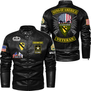 Sons Of America Veteran Personalized Leather Jacket Gift For Veterans  Available All Military Branch K1702 Trhn
