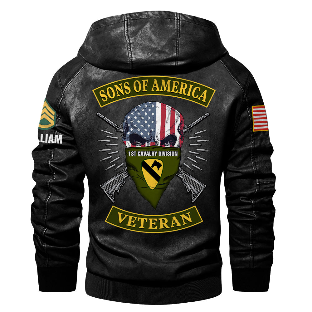 Sons Of America Veteran Personalized Leather Jacket Gift For Veterans  Available All Military Branch K1702 Trhn