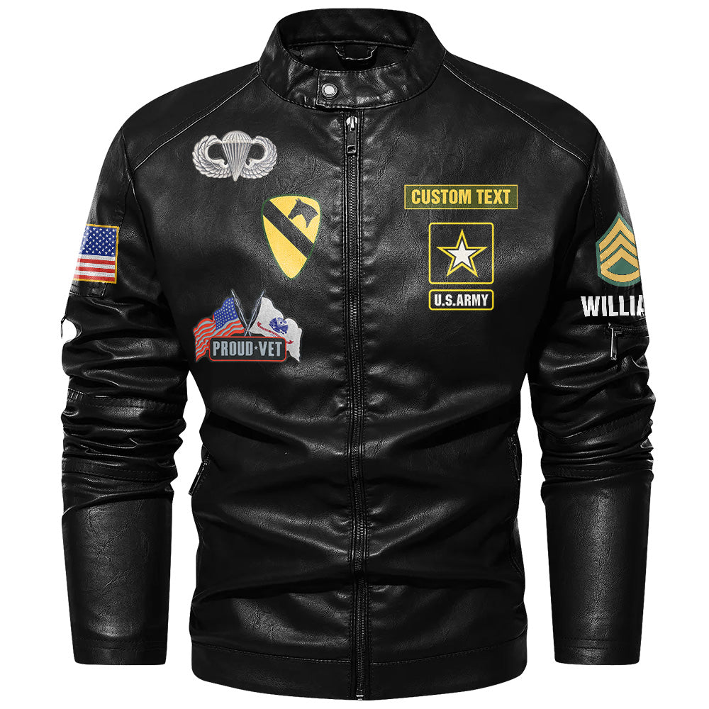 Sons Of America Veteran Personalized Leather Jacket Gift For Veterans  Available All Military Branch K1702 Trhn