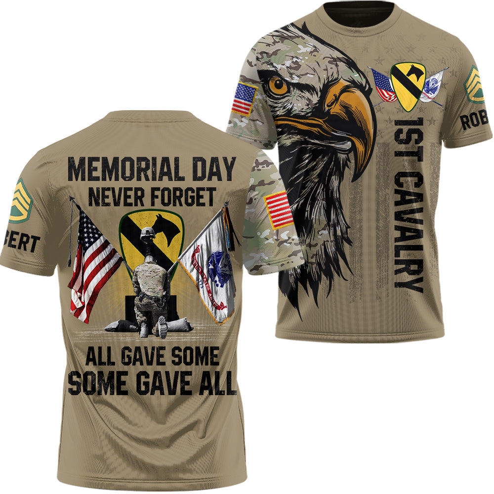 Personalized All Over Print Shirt Honor The Fallen Memorial Day Never Forget All Gave Some Some Gave All Shirt For Veteran K1702 Trhn
