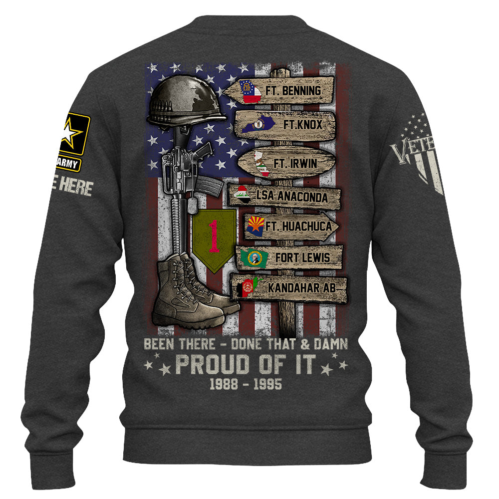 Custom Veteran World Tour Shirt - Personalized Branch, Rank, and Military Base Gift For Veteran K1702 Trhn