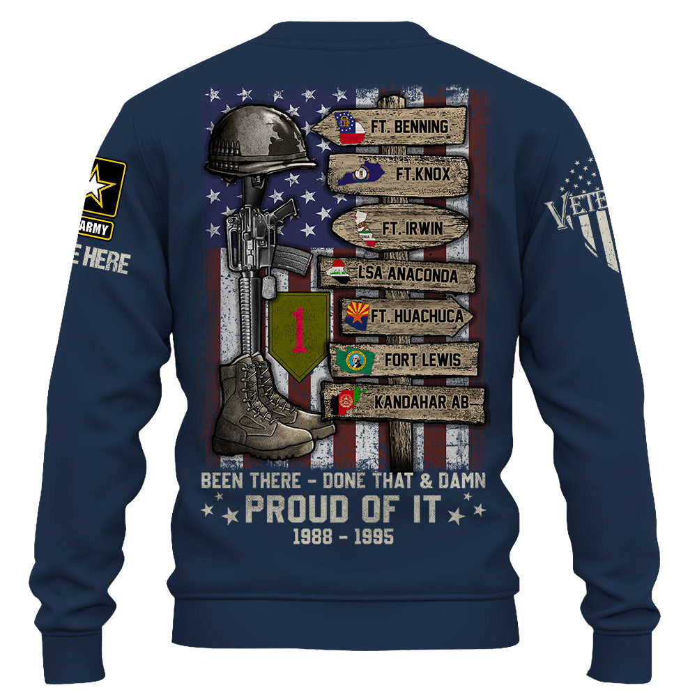 Custom Veteran World Tour Shirt - Personalized Branch, Rank, and Military Base Gift For Veteran K1702 Trhn