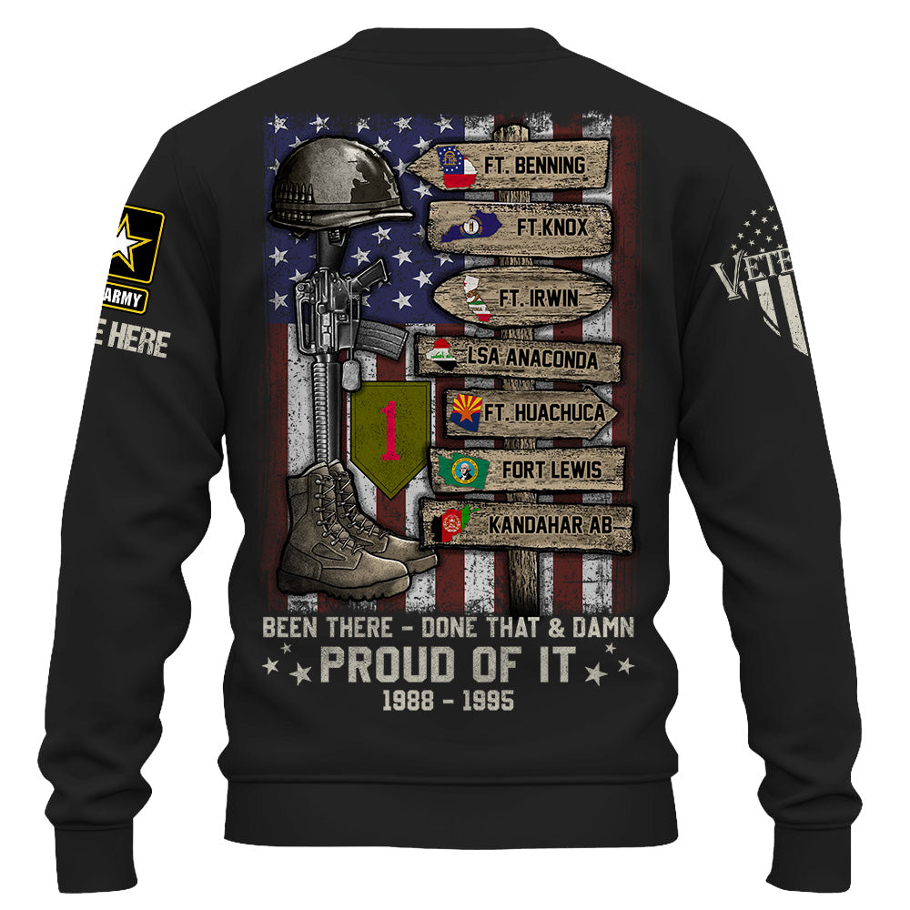Custom Veteran World Tour Shirt - Personalized Branch, Rank, and Military Base Gift For Veteran K1702 Trhn