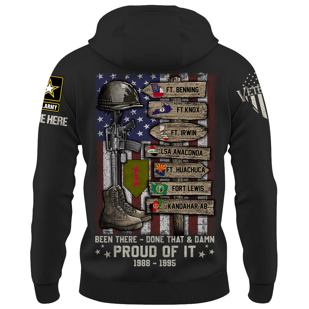 Custom Veteran World Tour Shirt - Personalized Branch, Rank, and Military Base Gift For Veteran K1702 Trhn