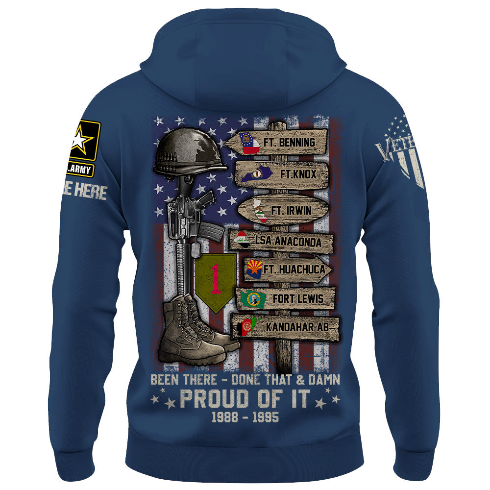 Custom Veteran World Tour Shirt - Personalized Branch, Rank, and Military Base Gift For Veteran K1702 Trhn