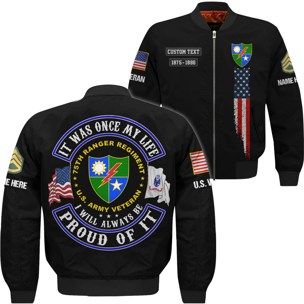 Personalized All Over Print Shirt It Was Once My Life US Veteran I Will Always Be Proud Of It Gift For Veterans K1702 Trhn