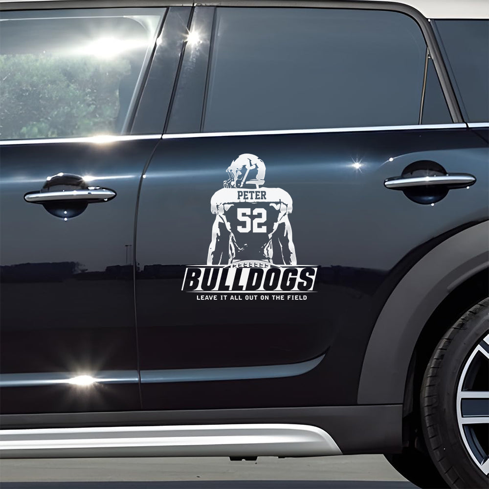 Personalized Car Decal Sticker Custom Football Game Day Team Name K1702 Trhn