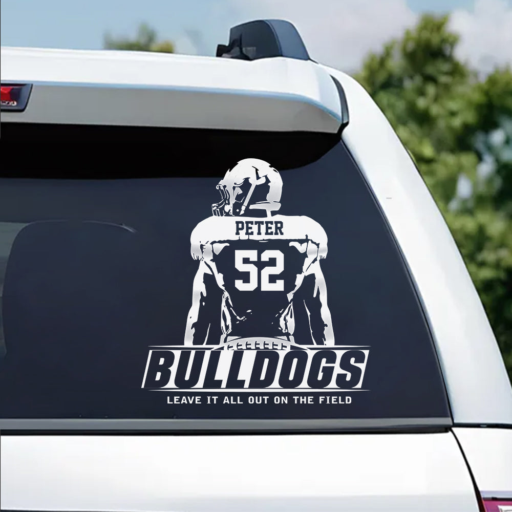 Personalized Car Decal Sticker Custom Football Game Day Team Name K1702 Trhn