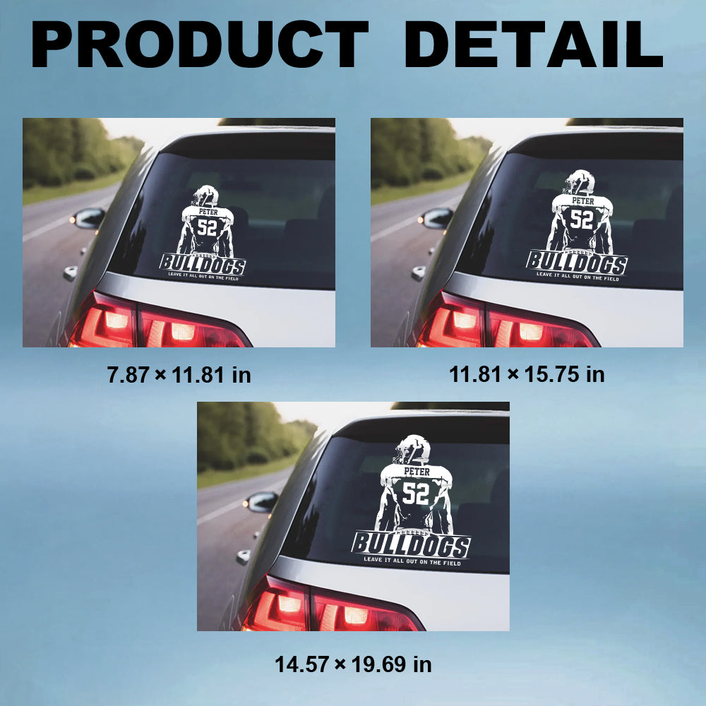 Personalized Car Decal Sticker Custom Football Game Day Team Name K1702 Trhn