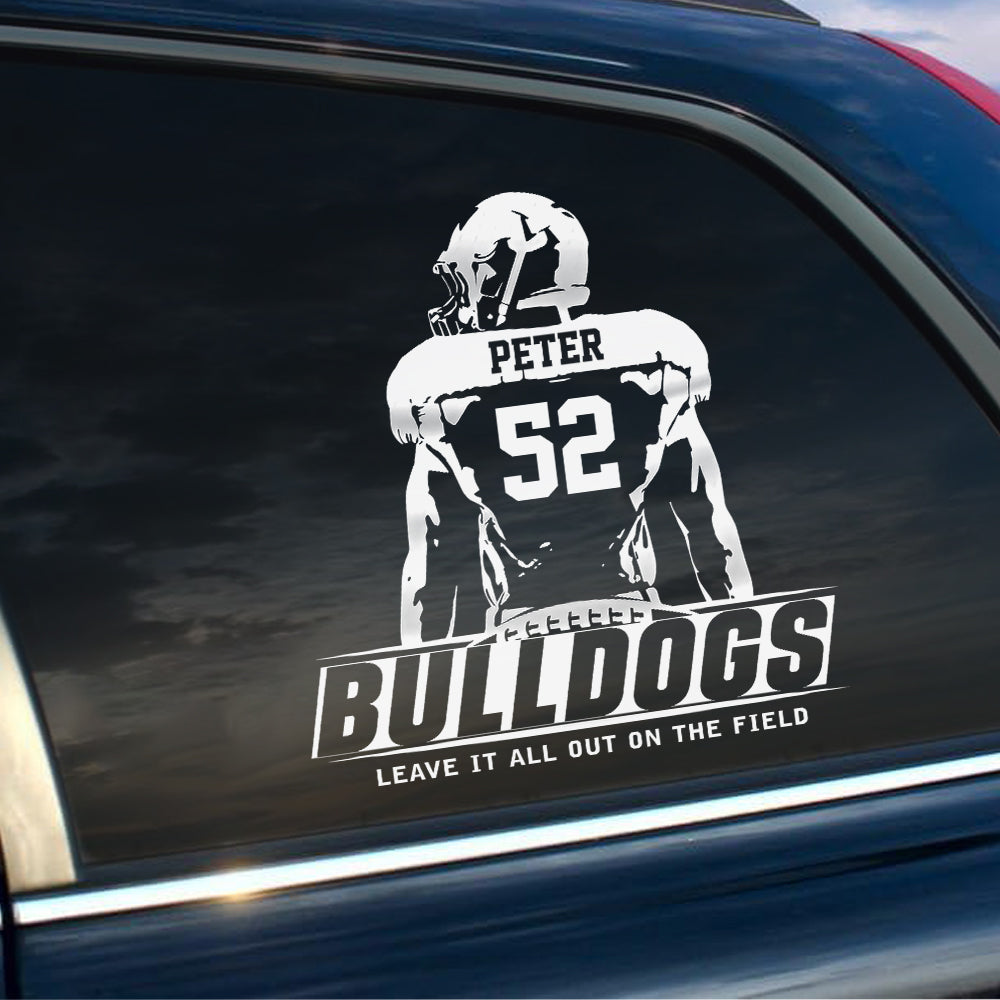 Personalized Car Decal Sticker Custom Football Game Day Team Name K1702 Trhn