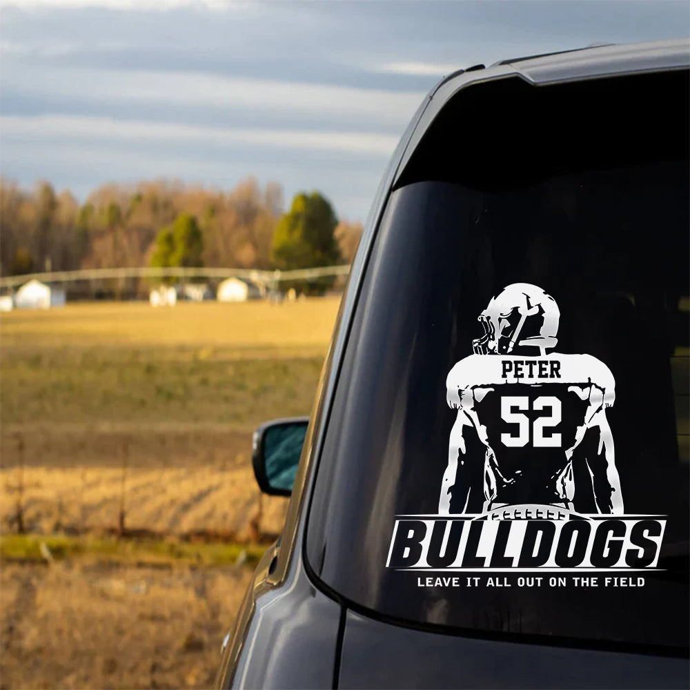 Personalized Car Decal Sticker Custom Football Game Day Team Name K1702 Trhn