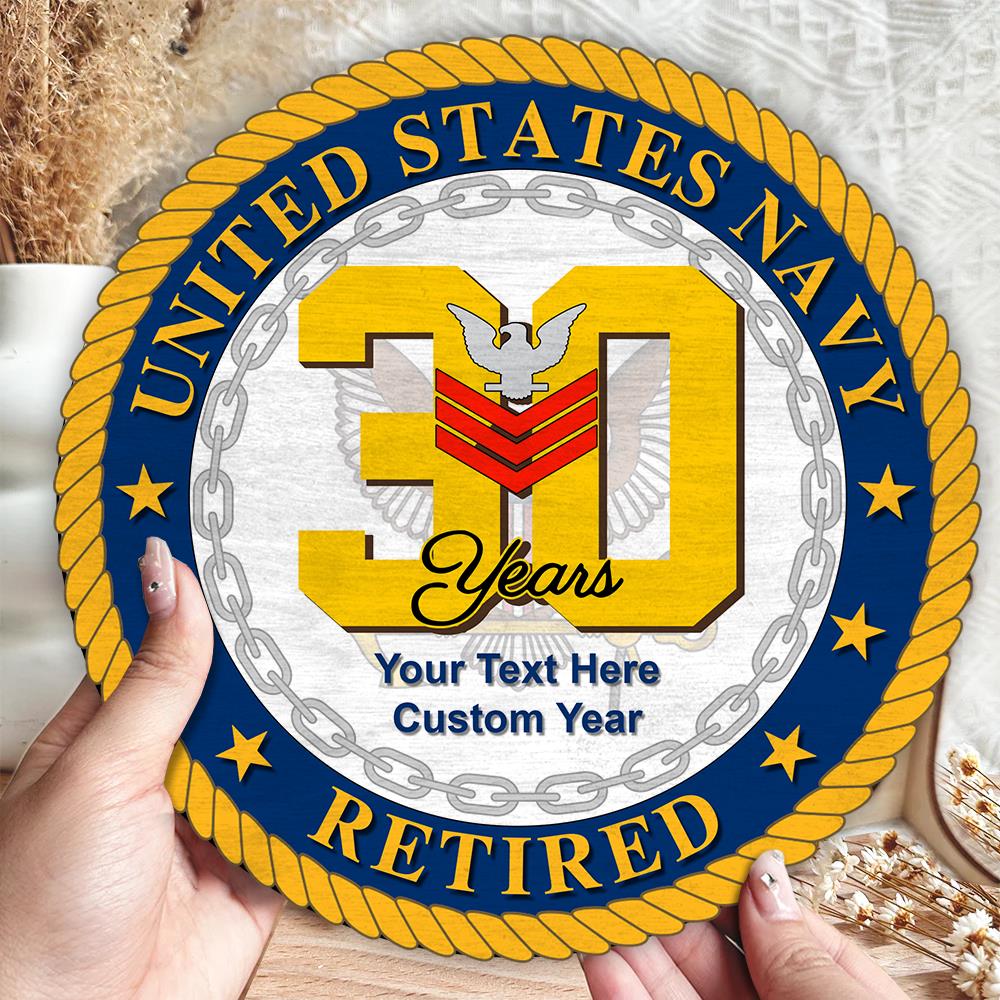 US Military Wood Sign Military Recognition, Retirement Plaque Custom Gift For Veterans K1702