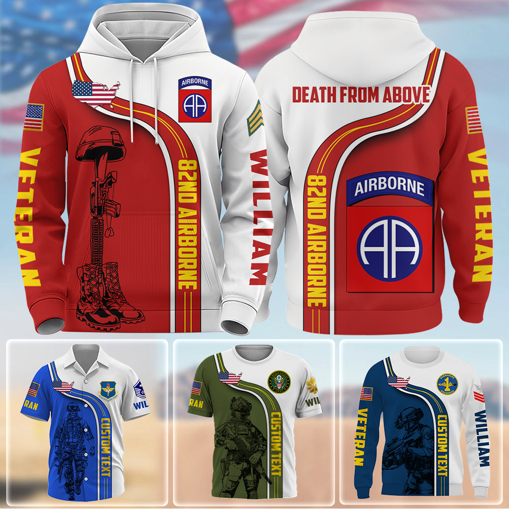 Custom Veteran All Over Print Shirt Available All Military Branches Gift For Veteran Dad Grandpa K1702 Trhn