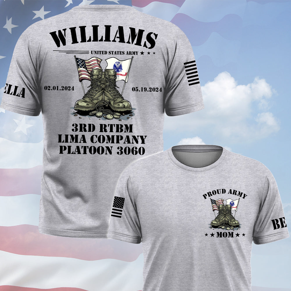 Proud Army Family Members All Over Print Shirt Vr2 Custom Recruit Training Unit Designation Shirt For Proud Military Family Graduate Shirt K1702 Trhn