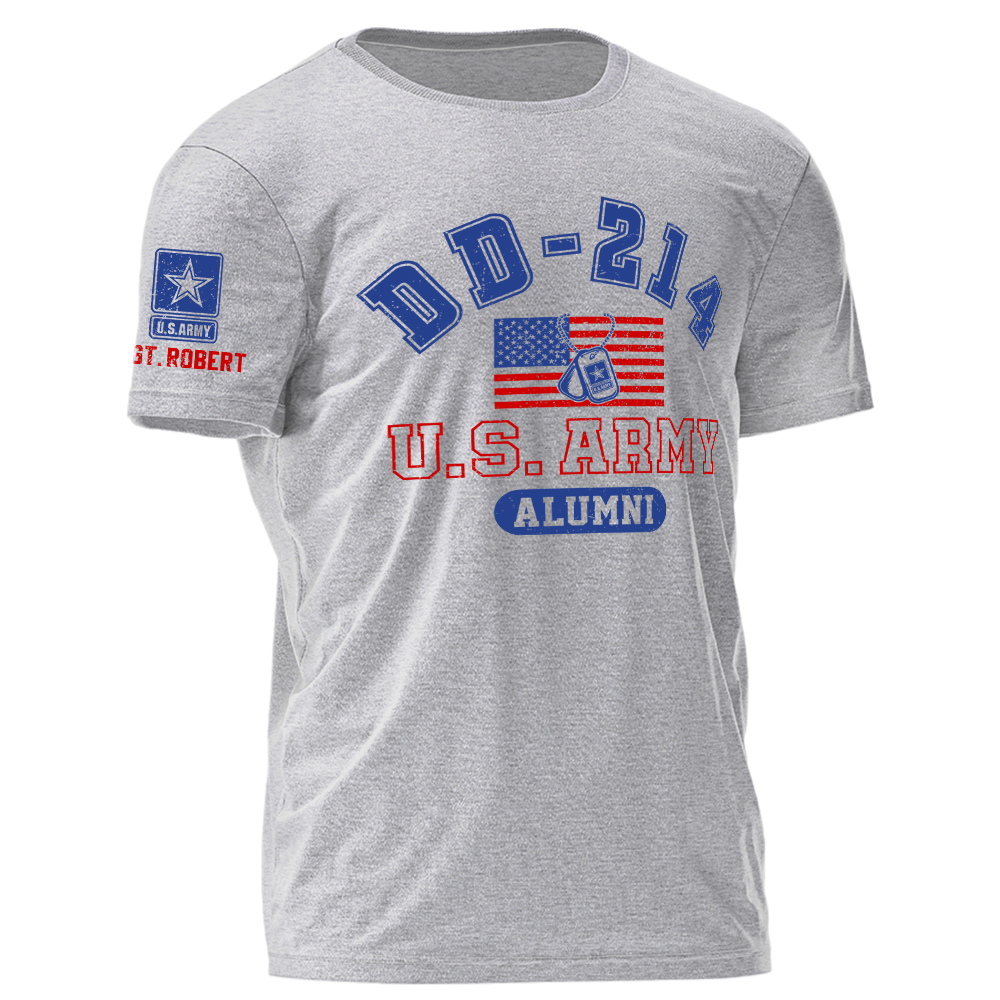 DD214 Alumni Flag Pesonalized Shirt Gift For Veteran K1702