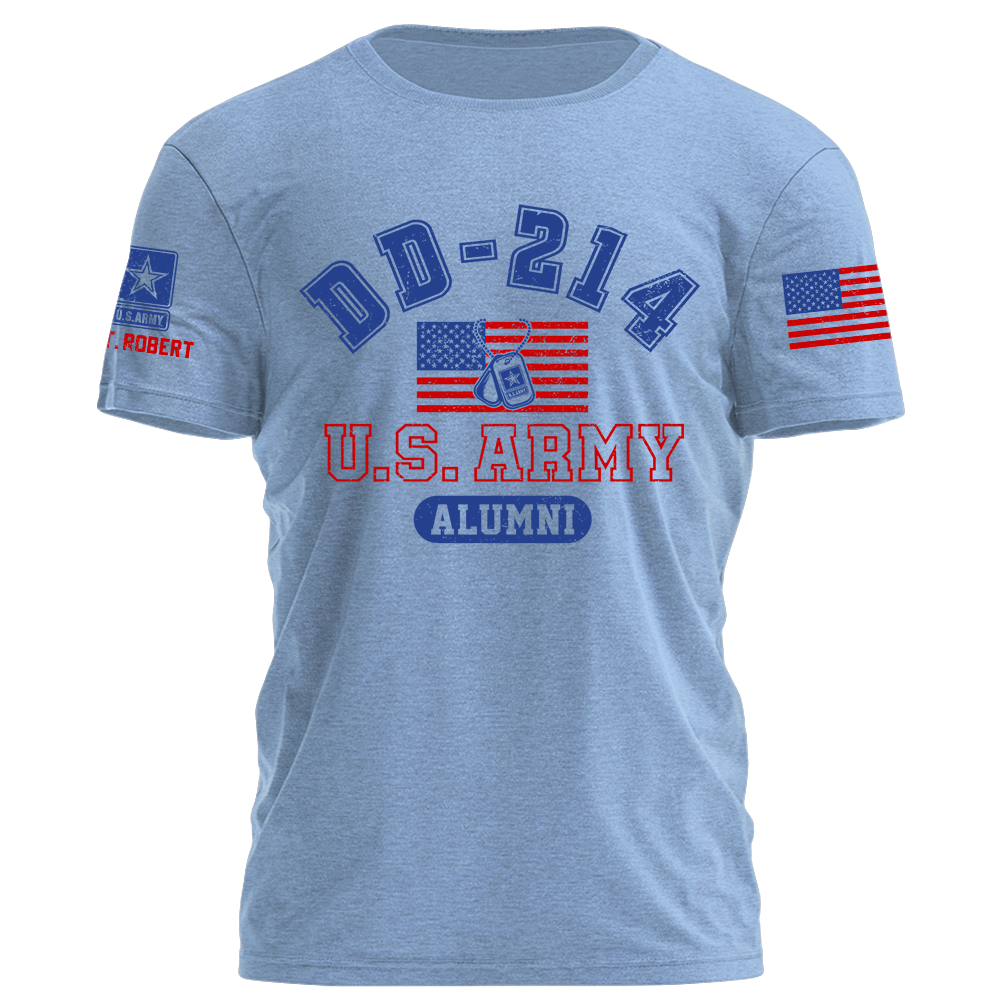 DD214 Alumni Flag Pesonalized Shirt Gift For Veteran K1702