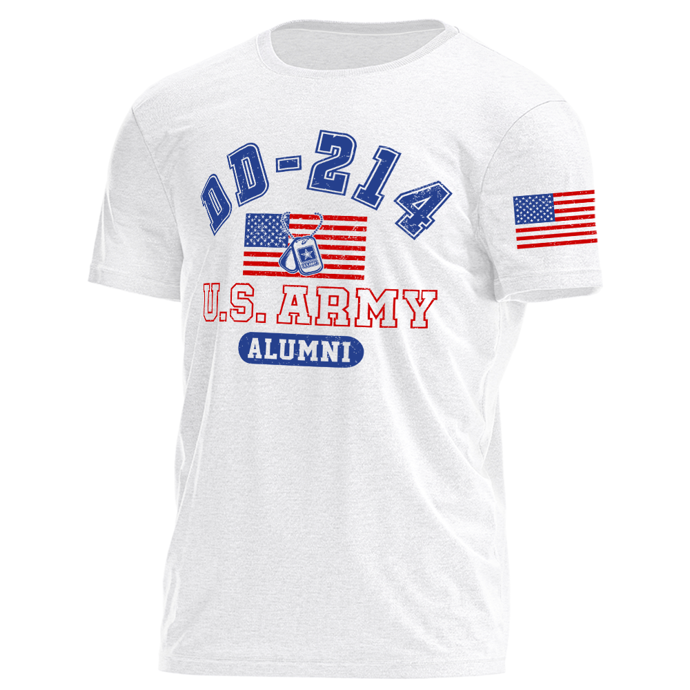 DD214 Alumni Flag Pesonalized Shirt Gift For Veteran K1702