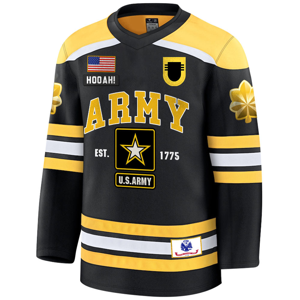 Personalized Hockey Jersey Military Available All Military Branches Shirt Gift For Veteran Soldier K1702 Trhn
