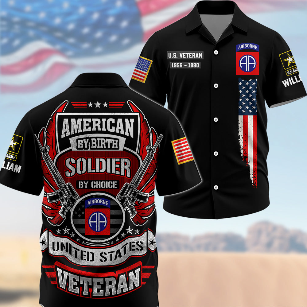 Custom All Over Print Veteran Shirt By Birth Soldier By Choice Custom Division Military Gift For Veteran K1702 Trhn