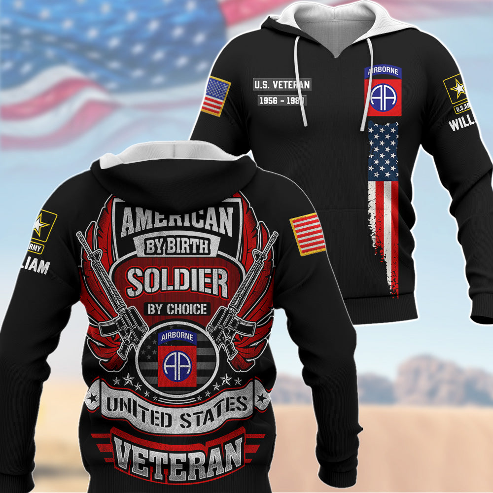 Custom All Over Print Veteran Shirt By Birth Soldier By Choice Custom Division Military Gift For Veteran K1702 Trhn