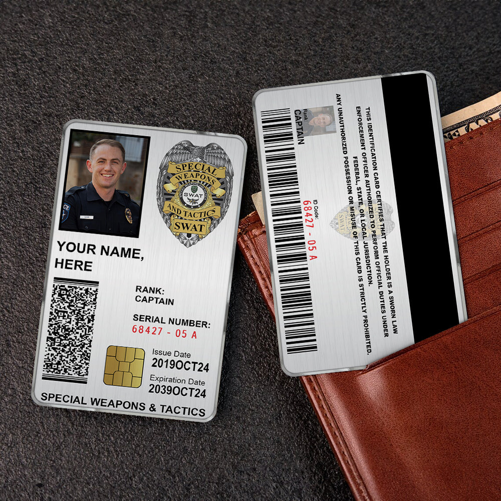 Personalized Police ID Card Custom Gift For Police K1702 Trhn
