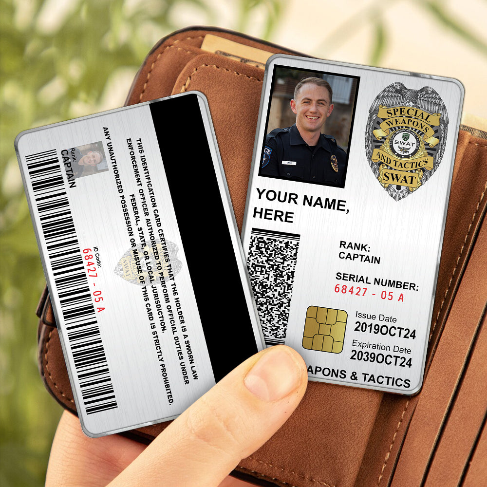 Personalized Police ID Card Custom Gift For Police K1702 Trhn