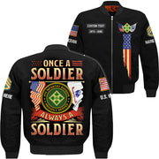 Perosnalized All Over Print Shirt Once Soldier Always Soldier Custom All Branches Military Gift For Veterans K1702 Trhn
