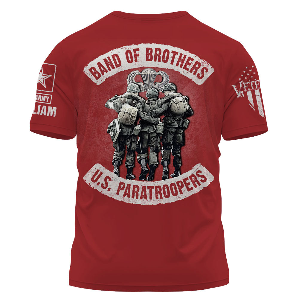 Personalized Shirt Band Of Brothers US Veterans Custom Division And Badges US Military Veteran Shirt K1702