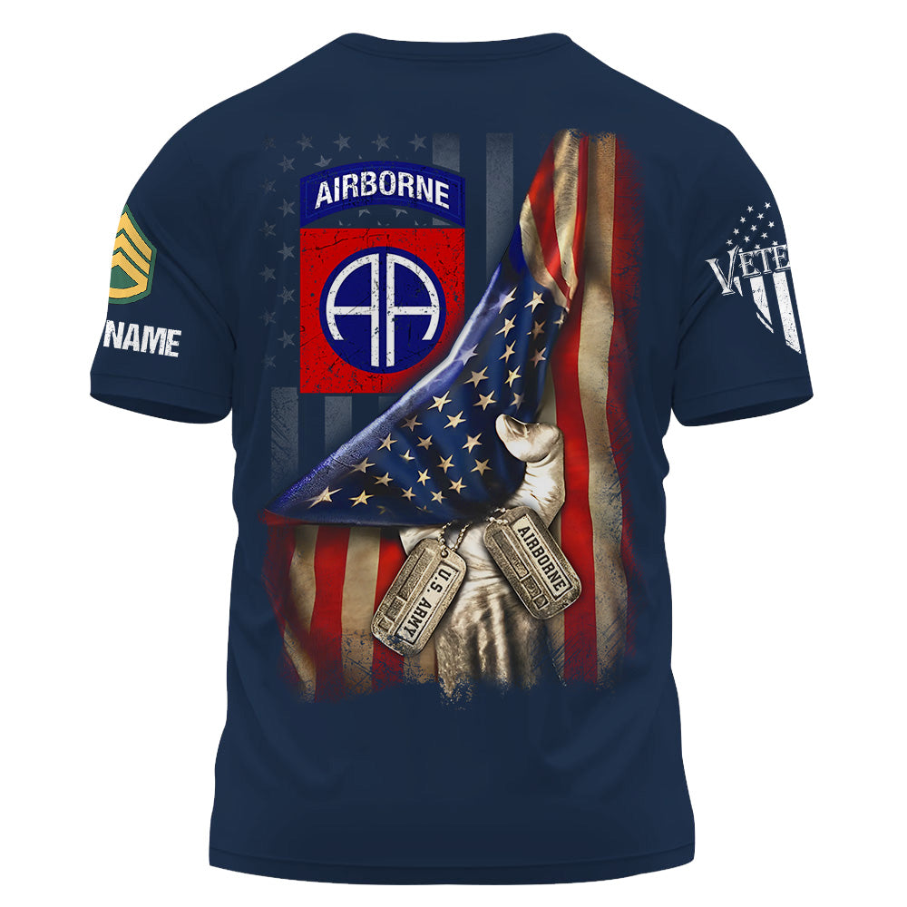 Personalized US Veteran Fist Hand Pulling Usa Flag Custom Division Military Gift For Veterans K1702 Trhn