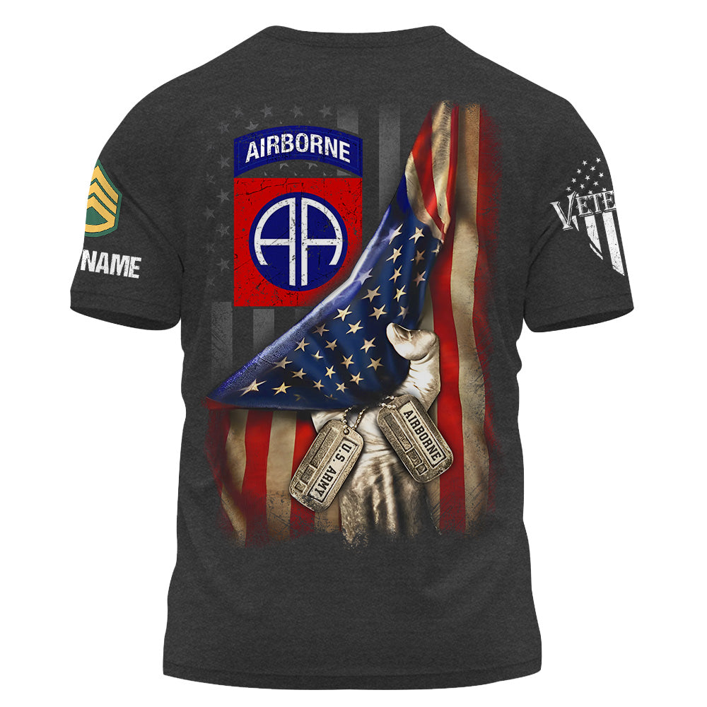 Personalized US Veteran Fist Hand Pulling Usa Flag Custom Division Military Gift For Veterans K1702 Trhn