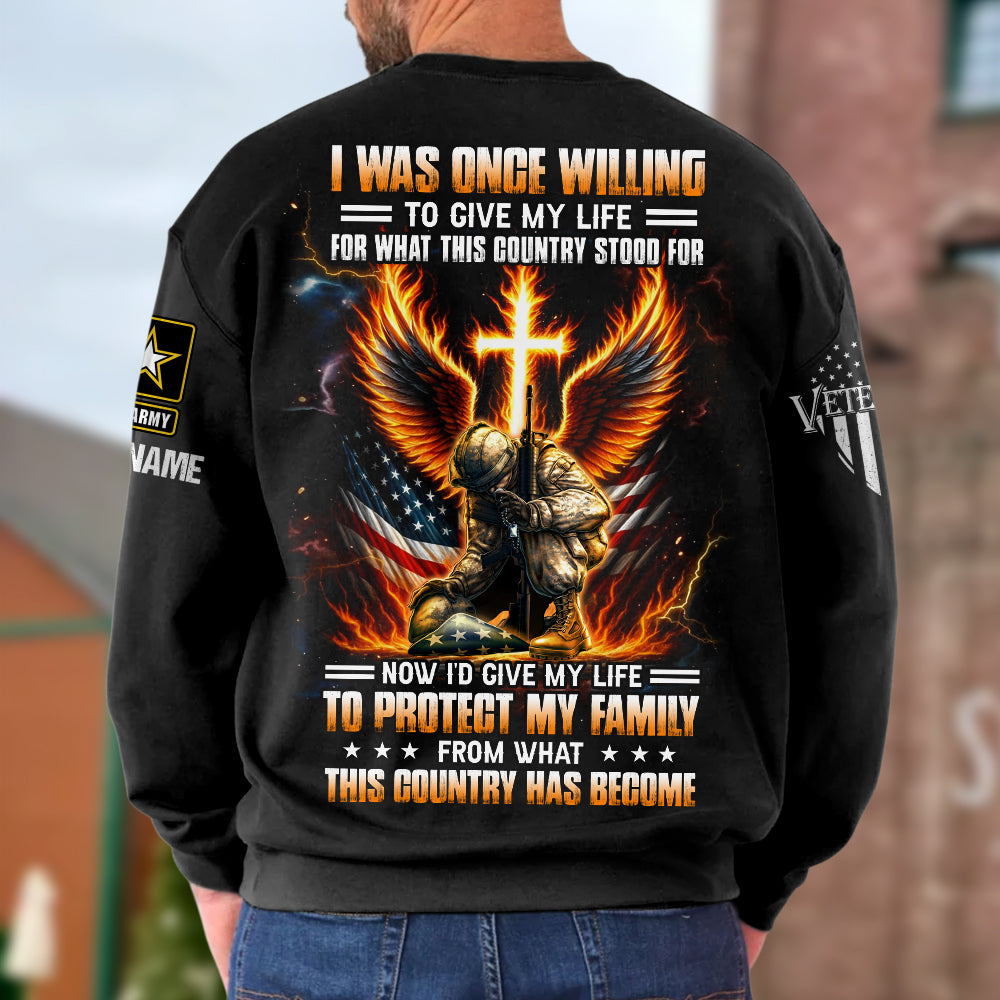 Custom Shirt I Was Once Willing To Give My Life For What This Country Stood Gift For Veterans K1702 Trhn