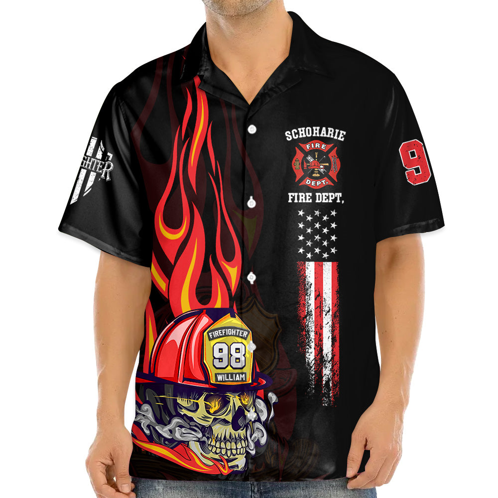 Custom Hawaiian Shirt  Firefighter Once Firefighter Always Firefighter Custom Dept K1702 Trhn