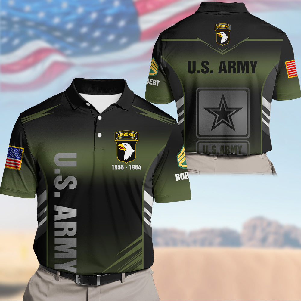 Personalized All Over Print Shirt Custom Shirt For Veteran Available All Military Branch Gift For Veteran Dad, Grandpa K1702 Trhn