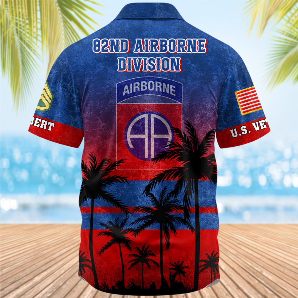 Personalized Aloha Hawaiian Shirt Veteran Style Custom Military Patches Gift For Veterans K1702 Trhn