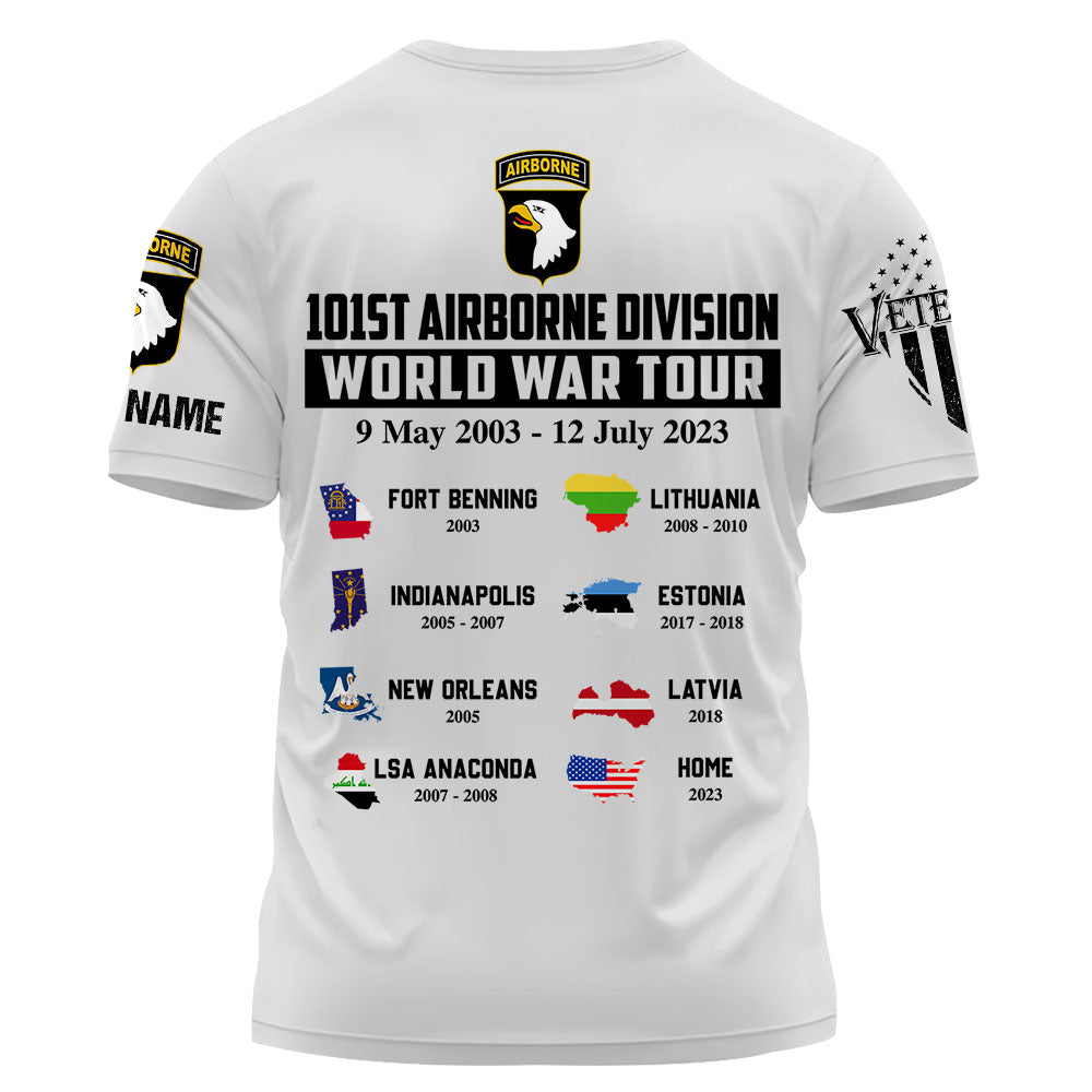 U.S Veteran Custom Shirt World War Tour Personalized Gift For Veterans K1702