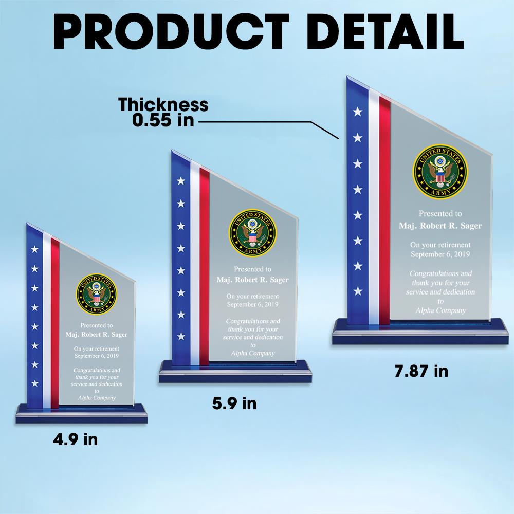 Custom Acrylic Block Plaque Proudly Honoring Those Who Served Gift For Veteran Gift Military Retirement Gifts K1702 Trhn